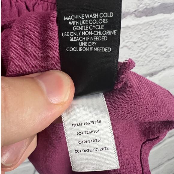 TORRID Women's 3X (3) Purple Rayon Slub Smocked Waist Peasant Flowy L/S Blouse - Picture 6 of 10